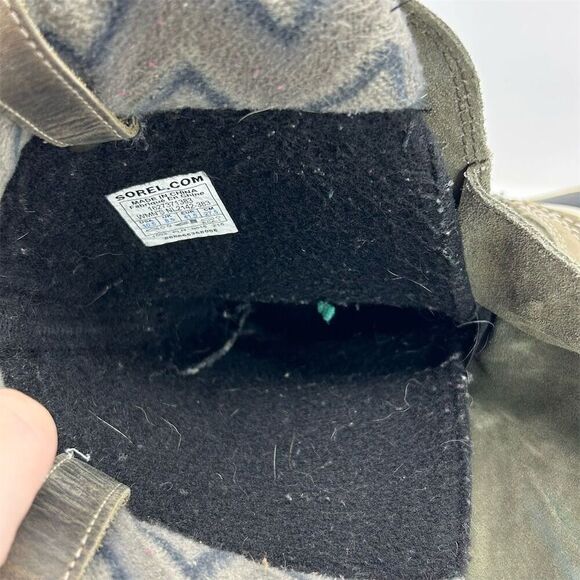 Sorel Joan Of Arctic Knit II Snow Boots Green Brown Taupe Size 10.5 Waterproof - Picture 13 of 14